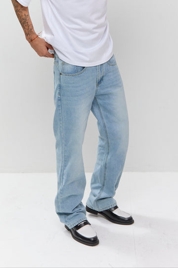 Men’s Mid-Rise Bootcut Denim Pants