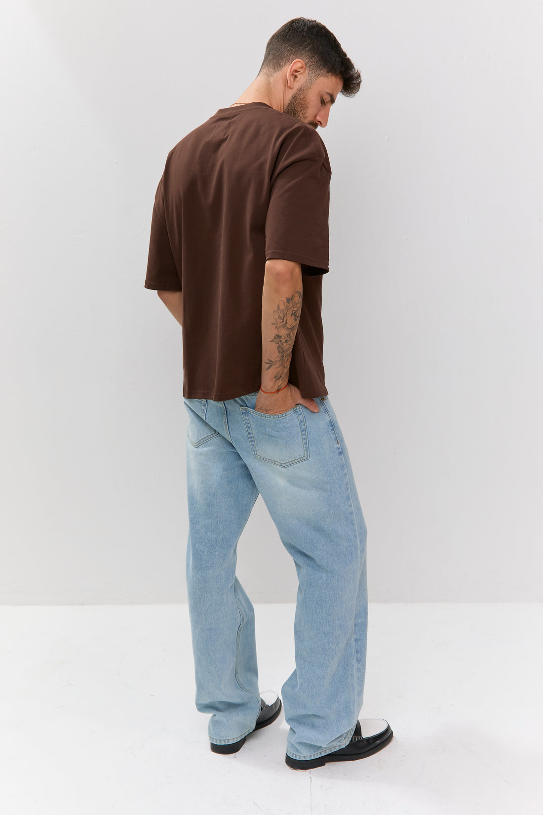 Oversized Boxy Fit Embroidered Men's T-Shirt