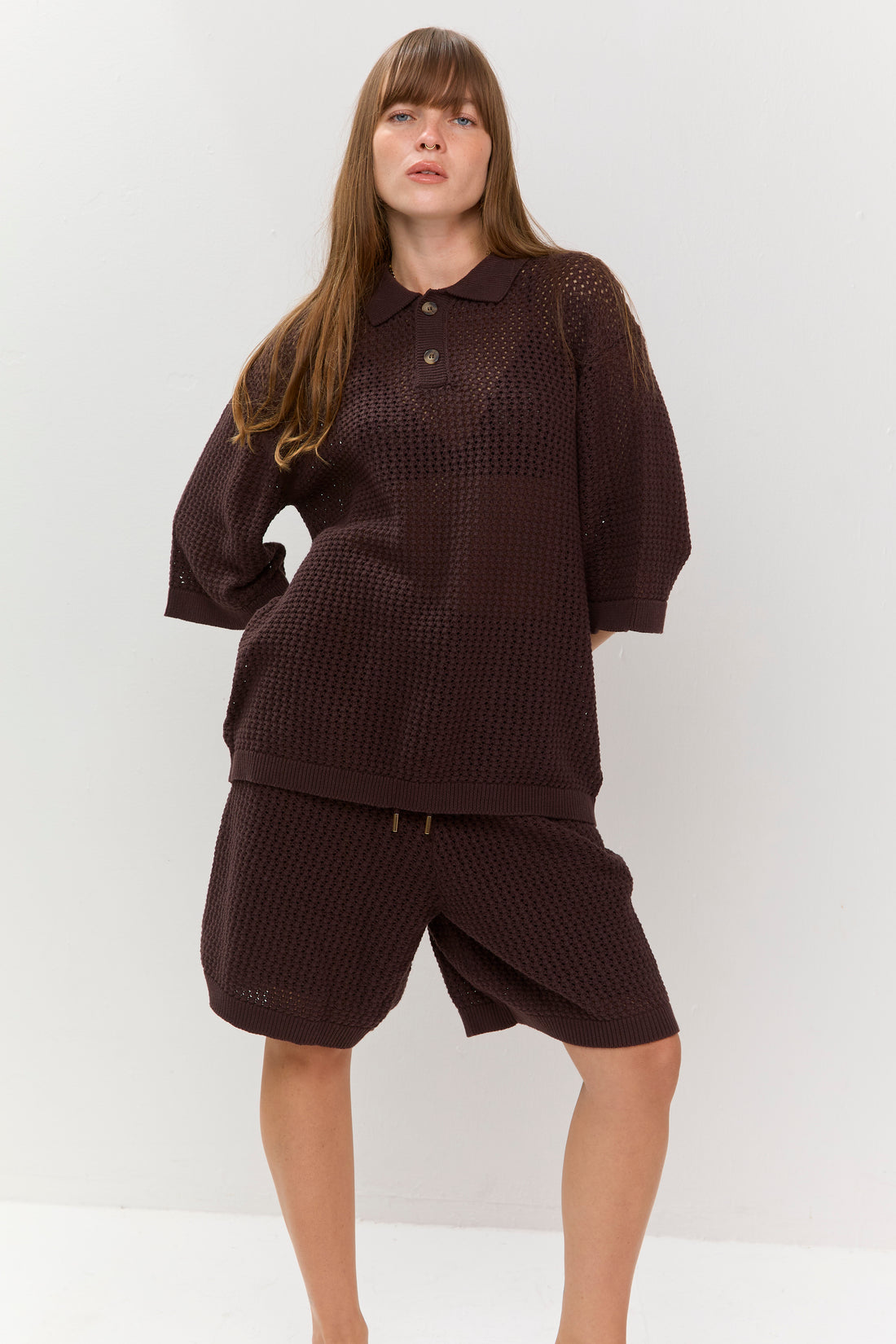 Brown Crochet Trousers